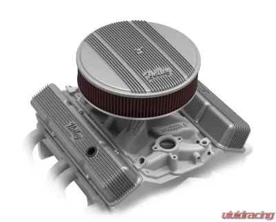 SBC HOLLEY VALVE COVERS,FINNED,W/EMIS,RAW - 241-240