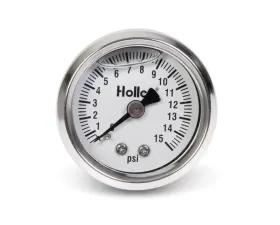 Holley FUEL PRESS GAUGE,0-15PSI