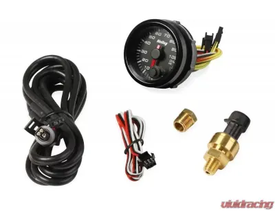 2-1/16 HOLLEY OIL PRES GAUGE-BLK - 26-601