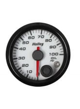 2-1/16 HOLLEY OIL PRES GAUGE-WHT                                     - 26-601W - Image 4
