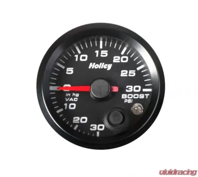2-1/16 HOLLEY BOOST/VAC GAUGE-BLK - 26-606