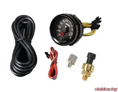 2-1/16 HOLLEY FUEL PRES GAUGE-BLK - 26-608
