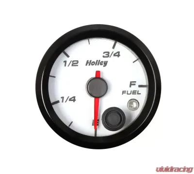 2-1/16 HOLLEY FUEL LEVEL GAUGE-WHT - 26-614W