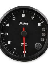 3-3/8 HOLLEY 8K TACH W/SHFT LGT-BLK                                     - 26-615 - Image 6