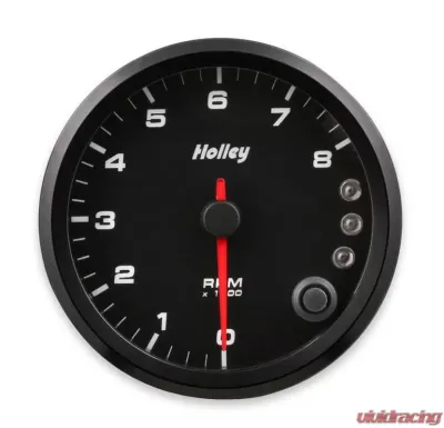 3-3/8 HOLLEY 8K TACH W/SHFT LGT-BLK - 26-615