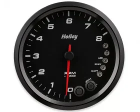 4-1/2 HOLLEY 8K TACH W/SHFT LGT-BLK