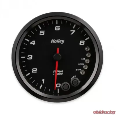4-1/2 HOLLEY 8K TACH W/SHFT LGT-BLK - 26-616