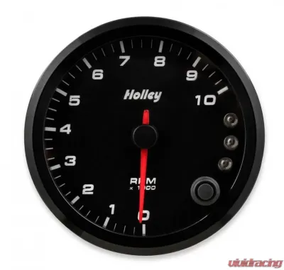 3-3/8 HOLLEY 10K TACH W/SHFT LGT-BLK - 26-617