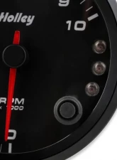 3-3/8 HOLLEY 10K TACH W/SHFT LGT-BLK                                     - 26-617 - Image 2