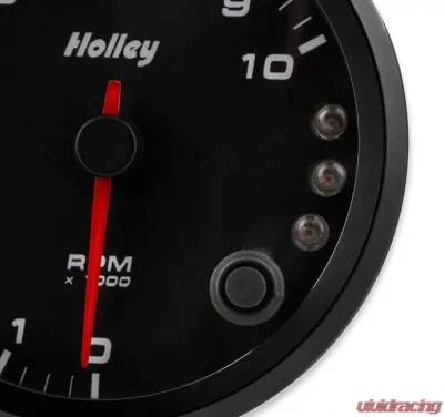 3-3/8 HOLLEY 10K TACH W/SHFT LGT-BLK - 26-617