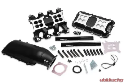 Holley LS3 MID-RISE MOD EFI INTAKE MAN KIT - BLACK Upper - 300-135BK