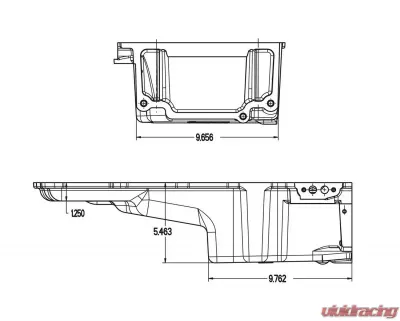 Holley OIL PAN, LS RETROFIT, GEN 1 F-BODY - BLACK - 302-2BK