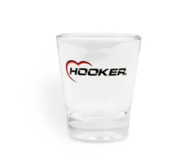 Holley 2 OZ SHOT GLASS W/ HOOKER LOGO