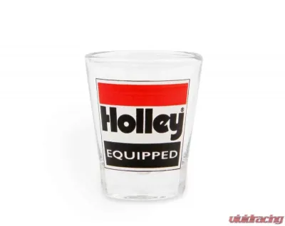 2 OZ SHOT GLASS W/HOLLEY EQUIPPED LOGO - 36-487