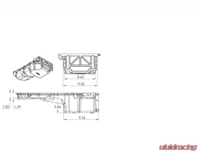 Holley OIL PAN, LT RETROFIT, AS CAST - 302-20