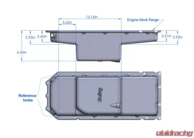 Holley Gen III Hemi Swap Oil Pan-Mid-Sump VVT Hemi 5.7L 2009-2021 | 6.4L 2011-2021 - 302-61