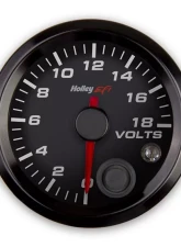 Holley EFI 2-1/16 VOLTAGE GAUGE, 0-18V, CAN, BLACK                                     - 553-126 - Image 4