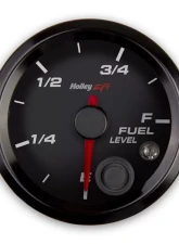 Holley EFI 2-1/16 FUEL LEVEL GAUGE, PROGRAMMABLE, BLACK                                     - 553-133 - Image 3