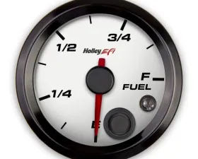 Holley EFI 2-1/16 FUEL LEVEL GAUGE, PROGRAMMABLE, WHITE