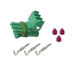 Holley EFI WEATHER PACK, 3 CAVITY, TOWER, GREEN