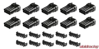 Holley EFI METRIPACK, 8 PIN, MALE, BLACK (10-PACK) - 570-300
