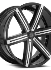 Blade BRVT-454 Sargon Wheel 26x9.5 6x135 25mm Gloss Black w/ Chrome Insert                                     - BRT-454-6S-26956135+25GBM - Image 2