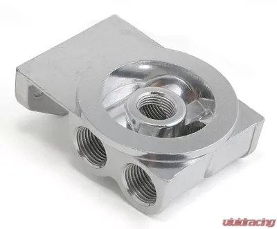 Trans-Dapt Performance Single Oil Filter Relocation Kit For LS Oil Pans with-10AN fittings-Horiz Ports - 1014