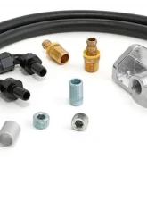 Trans-Dapt Performance Single Oil Filter Relocation Kit For LS Oil Pans with-10AN fittings-Horiz Ports                                     - 1014 - Image 4