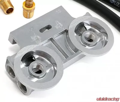 Trans-Dapt Performance Double Oil Filter Relocation Kit For LS Oil Pans with-10AN fittings - 1016