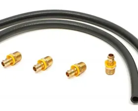 Trans-Dapt Performance 24 in. Oil Filter Relocation Bracket Hose Kit