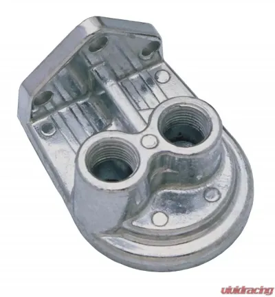 Trans-Dapt Performance Single Remote Oil Filter Base; 3/8 in. NPT VERTICAL Ports- PH8A (or equivalent) - 1075