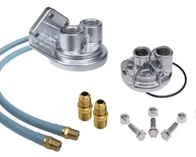 Trans-Dapt Performance Single Remote Oil Filter System; 2-1/2 in. ID; 2-3/4 in. OD Flange; 13/16 in.-16 Cadillac