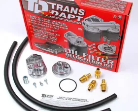 Trans-Dapt Performance Single Remote Oil Filter System; 2-1/2 in. ID; 2-3/4 in. OD Flange; 18mmX1.5 Cadillac Escalade 1999-2000