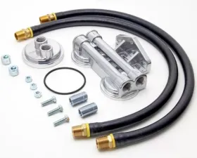 Trans-Dapt Performance DUAL Oil Filter Relocation Kit;2-1/2 in.ID;2-3/4 in.OD Filter Flange;18mmX1.5 Cadillac Escalade 1999-2000