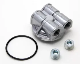 Trans-Dapt Performance 90deg Oil Bypass Adapter; 2-1/2 in. I.D. 2-3/4 in. O.D. Filter Flange; 18mmX1.5