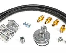 Trans-Dapt Performance CAST ALUMINUM OIL FILTER RELOCATION KIT; HORIZONTAL PORTS