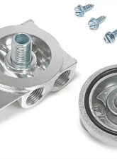 Trans-Dapt Performance CAST ALUMINUM OIL FILTER RELOCATION KIT; HORIZONTAL PORTS Cadillac                                     - 1520 - Image 2