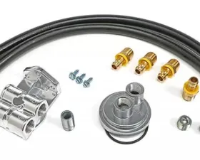 Trans-Dapt Performance CAST ALUMINUM OIL FILTER RELOCATION KIT; HORIZONTAL PORTS Cadillac Escalade 1999-2000