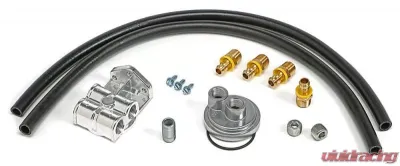 Trans-Dapt Performance CAST ALUMINUM OIL FILTER RELOCATION KIT; HORIZONTAL PORTS - 1558