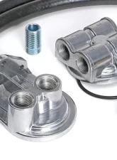 Trans-Dapt Performance CAST ALUMINUM OIL FILTER RELOCATION KIT; 90 DEGREE BYPASS Cadillac                                     - 1627 - Image 2