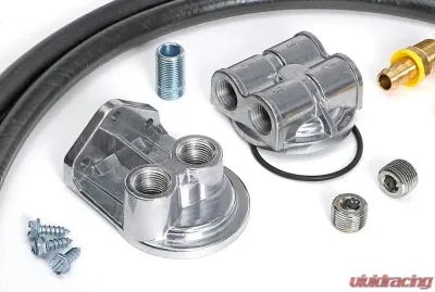 Trans-Dapt Performance CAST ALUMINUM OIL FILTER RELOCATION KIT; 90 DEGREE BYPASS Cadillac - 1627