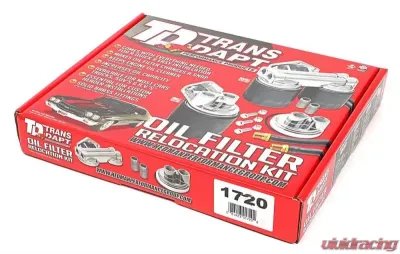 Trans-Dapt Performance CAST ALUMINUM OIL FILTER RELOCATION KIT; 90 DEGREE BYPASS Cadillac - 1720