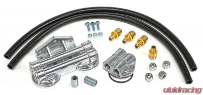 Trans-Dapt Performance CAST ALUMINUM OIL FILTER RELOCATION KIT; 90 DEGREE BYPASS Cadillac - 1720