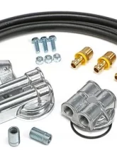 Trans-Dapt Performance CAST ALUMINUM OIL FILTER RELOCATION KIT; 90 DEGREE BYPASS Cadillac                                     - 1720 - Image 3