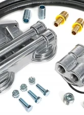 Trans-Dapt Performance CAST ALUMINUM OIL FILTER RELOCATION KIT; 90 DEGREE BYPASS Cadillac                                     - 1727 - Image 2