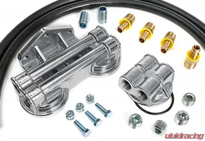 Trans-Dapt Performance CAST ALUMINUM OIL FILTER RELOCATION KIT; 90 DEGREE BYPASS Cadillac - 1727