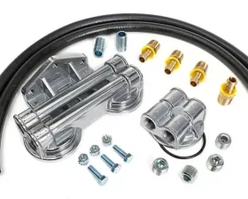 Trans-Dapt Performance CAST ALUMINUM OIL FILTER RELOCATION KIT; 90 DEGREE BYPASS Cadillac