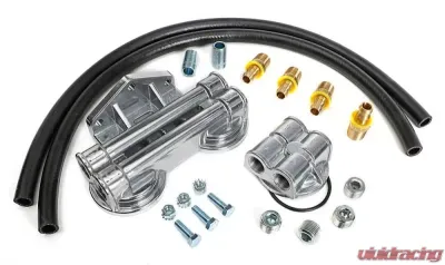 Trans-Dapt Performance CAST ALUMINUM OIL FILTER RELOCATION KIT; 90 DEGREE BYPASS Cadillac - 1727