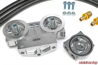 Trans-Dapt Performance CAST ALUMINUM OIL FILTER RELOCATION KIT; 90 DEGREE BYPASS Cadillac Escalade 1999-2000 - 1750