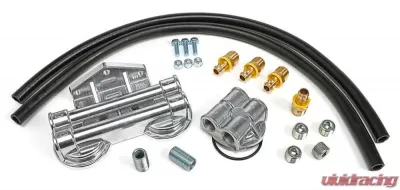 Trans-Dapt Performance CAST ALUMINUM OIL FILTER RELOCATION KIT; 90 DEGREE BYPASS Cadillac Escalade 1999-2000 - 1750